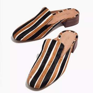 The Willa Loader Mule in Striped Calf Hair